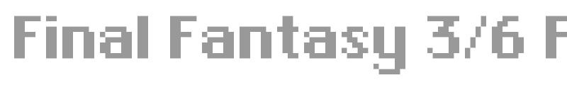 Final Fantasy 3/6 Font