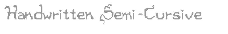 Handwritten Semi-Cursive