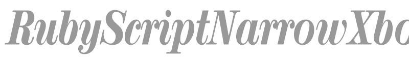 RubyScriptNarrowXbold