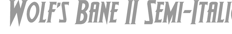 Wolf's Bane II Semi-Italic