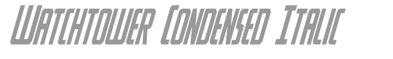 Watchtower Condensed Italic