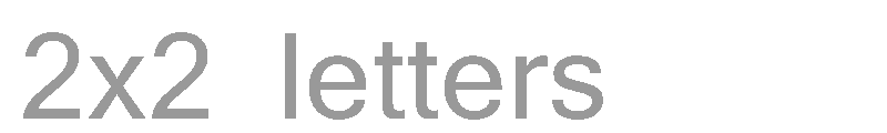 2x2 letters