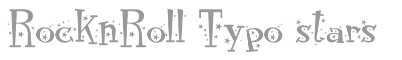 RocknRoll Typo stars