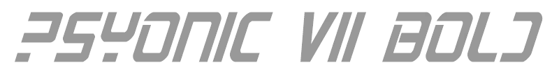 PsYonic VII Bold Condensed Italic