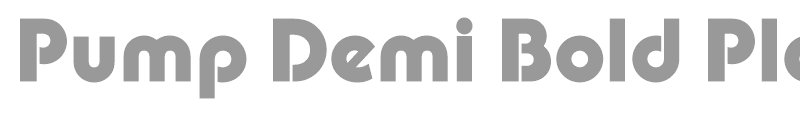 Pump Demi Bold