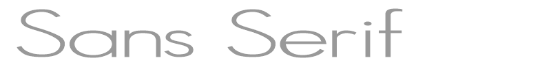 Sans Serif