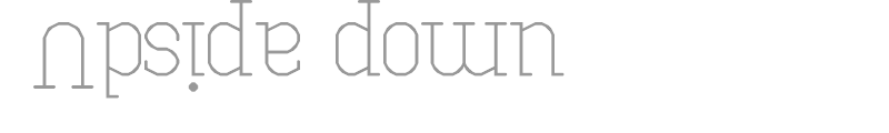 Upside down