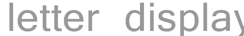 letter display