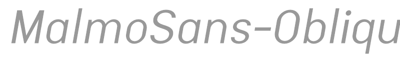 MalmoSans-Oblique