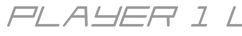 Player 1 Up Black Italic