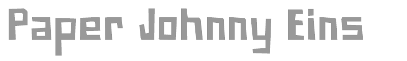 Paper Johnny Eins