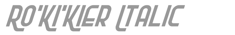 Ro'Ki'Kier Italic