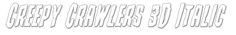 Creepy Crawlers Staggered Italic