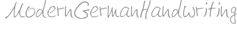ModernGermanHandwriting