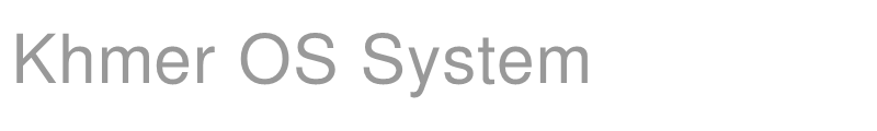 Khmer OS System