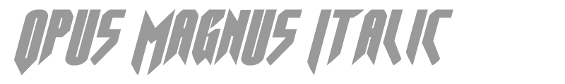 Opus Magnus Italic