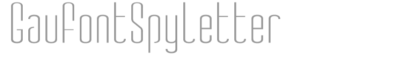 GauFontSpyLetter