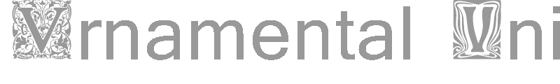 Ornamental Initials V