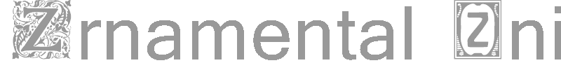 Ornamental Initials Z