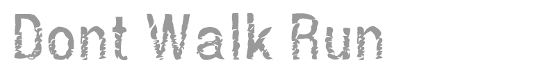 Dont Walk Run