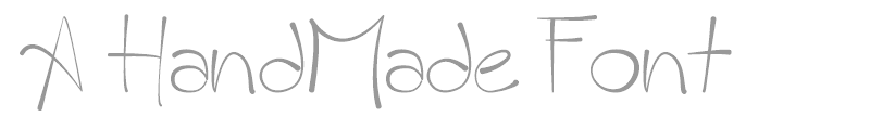 A HandMade Font