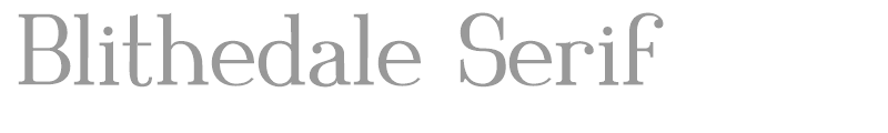 Blithedale Serif