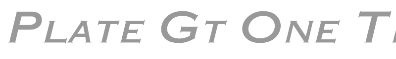 Plate Gt One Three MT Std