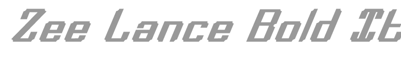 Zee Lance Bold Italic