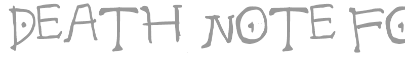 Death Note Font