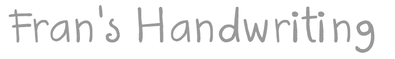 Fran's Handwriting