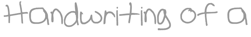 Handwriting of a Dirty Child