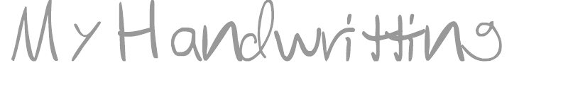 My Handwritting