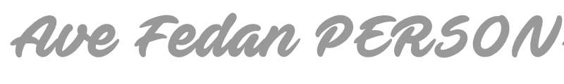 Ave Fedan PERSONAL USE ONLY