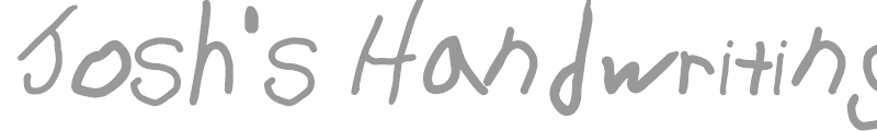 Josh's Handwriting