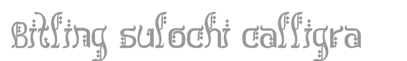 Bitling sulochi calligra