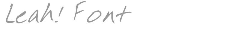 Leah! Font