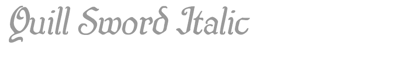 Quill Sword Italic