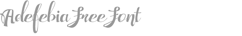 Adefebia Free Font