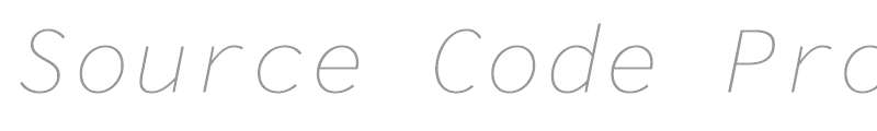 Source Code Pro ExtraLight
