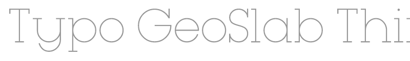 Typo GeoSlab Thin Demo