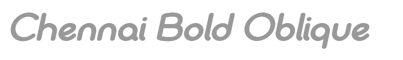 Chennai Bold Oblique