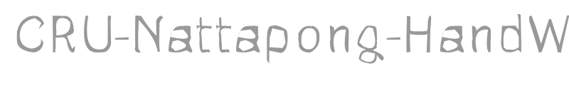 CRU-Nattapong-HandWritten-Regul