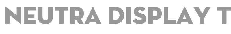 Neutra Display Titling