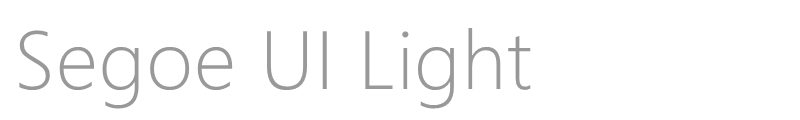 Segoe UI Light
