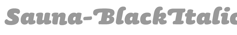Sauna-BlackItalicSwash