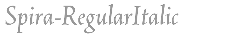 Spira-RegularItalic