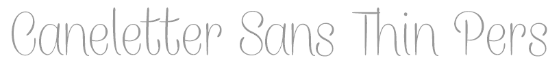Caneletter Sans Thin Personal
