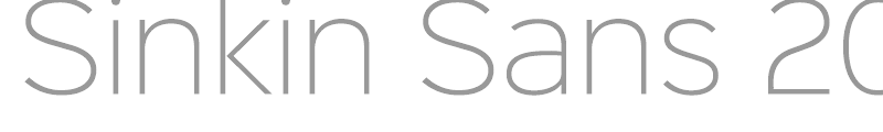 Sinkin Sans 200 X Light
