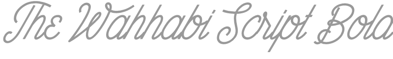 The Wahhabi Script Bold Condensed