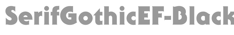 SerifGothicEF-Black